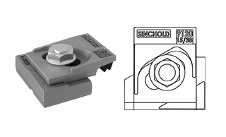 9120/15/38 Welded rail clip