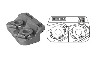 3224/15/45 Bolted rail clip