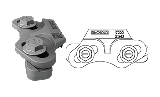 7220/21/43 Welded rail clip