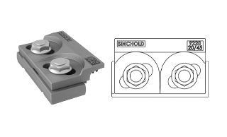 9220/20/45 Welded rail clip