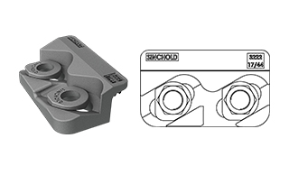 3222/17/44 Bolted rail clip
