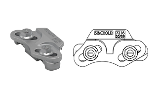 7216/20/39 Welded rail clip